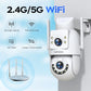 Caméra De Surveillance Extérieure Double Objectif WiFi PTZ