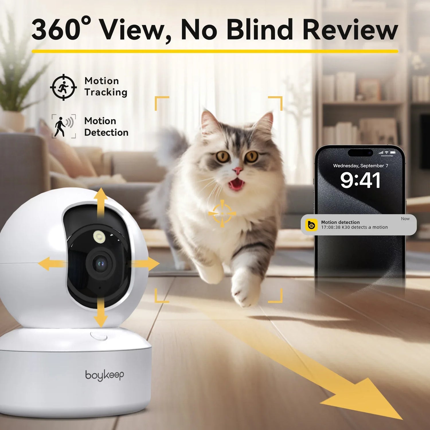 Caméra Intérieure WiFi 3MP avec Suivi Automatique