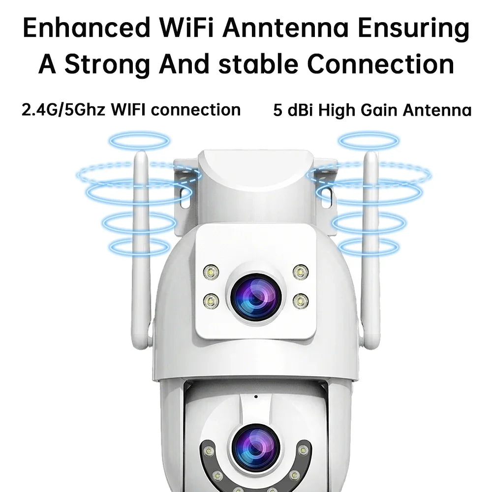 Caméra PTZ Extérieure WiFi Double Objectif 4K