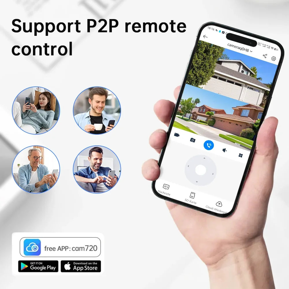 Caméra PTZ Extérieure WiFi Double Objectif 4K