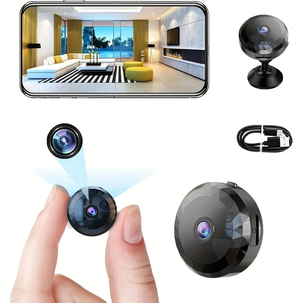 Mini Caméra De Sécurité Wi-Fi Grand Angle 1080P